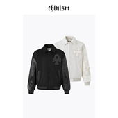 CHINISM 幸运之符羊毛混纺棒球夹克男秋冬休闲外套 CXHB44CC048