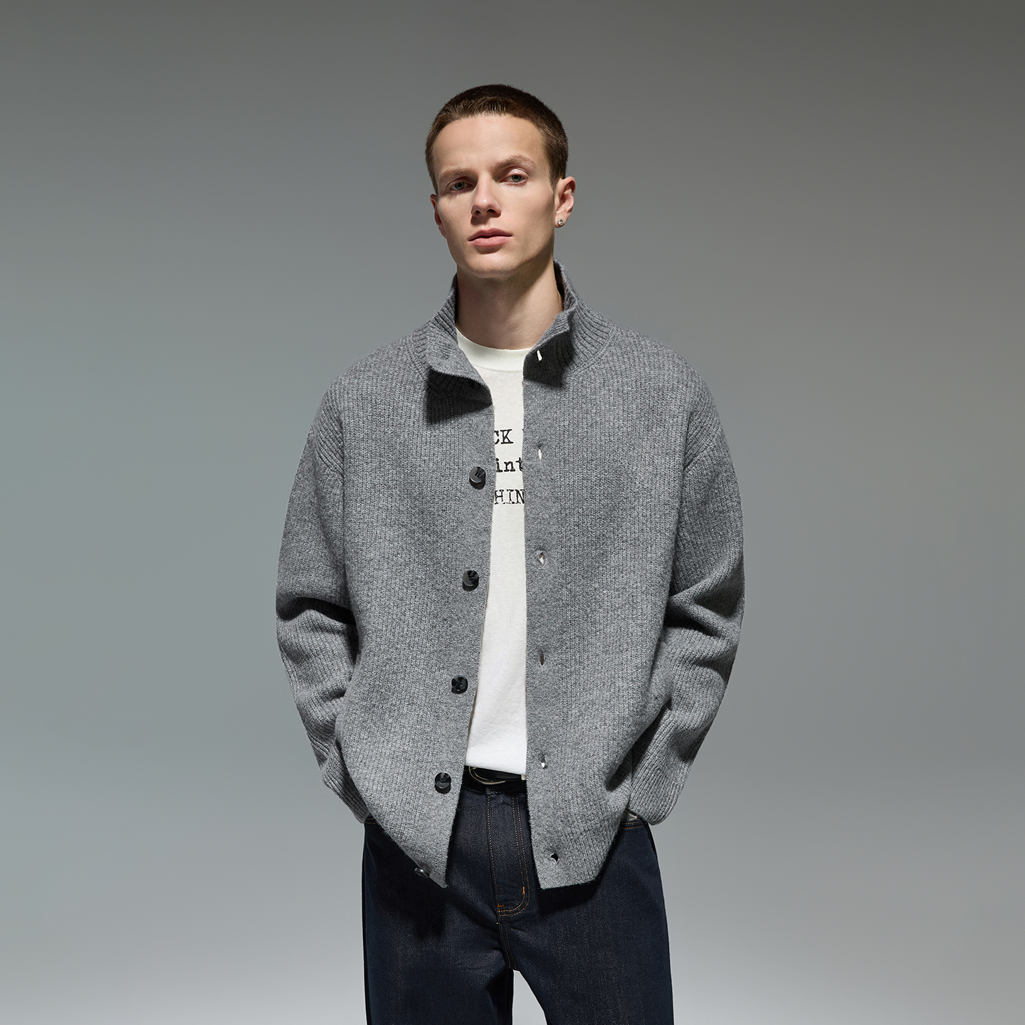 CHINISM赤尘复古休闲开衫毛衣