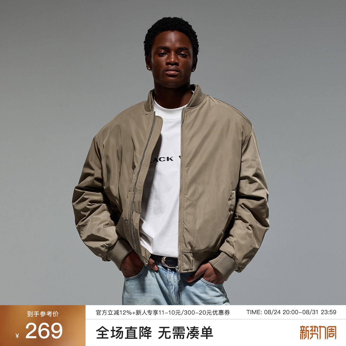 CHINISM美式飞行员加厚棉服男图片