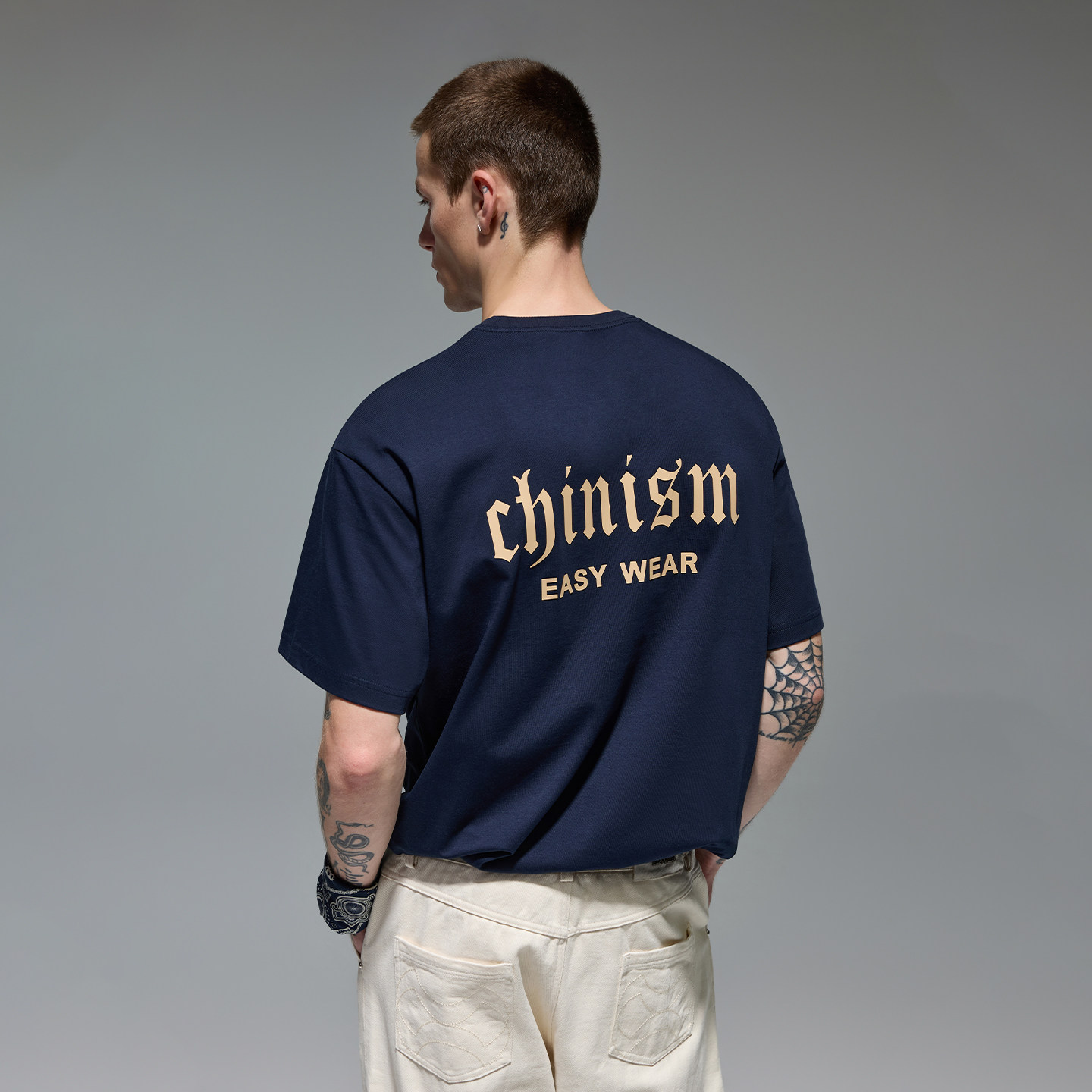 CHINISM「凉感抗菌速干防晒」美式短袖男高级感印花T恤宽松半袖