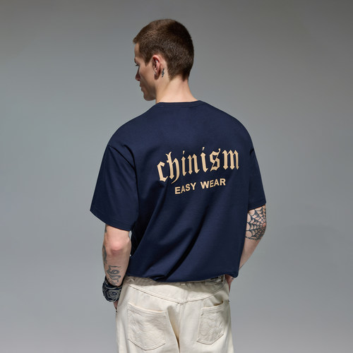 CHINISM美式印花速干短袖T恤男