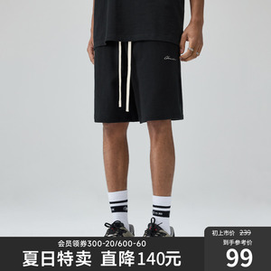CHINISM CH绣花字母印花五分裤男夏季潮牌高街美式休闲嘻哈短裤潮