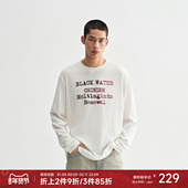 内搭打底衫 CHINISM CXQB12I5033 T恤男秋季 字母印花男士 薄款 长袖