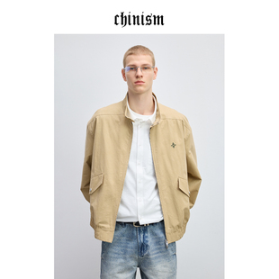 美式 CHINISM 纯棉立领哈灵顿夹克男春季 新款 拉链外套 宽松男士