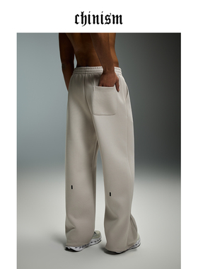 CHINISM丨空气层运动裤男2026春季男士直筒卫裤休闲长裤男生裤子