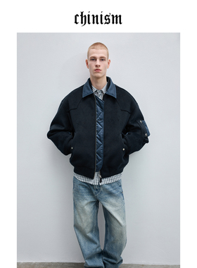 CHINISM丨双层领短款羽绒服冬季男士轻盈保暖外套/CXHB43D1017