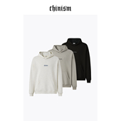 CHINISM 宽松通勤帽衫 重磅395G撞色刺绣宽松连帽卫衣男秋季 男士