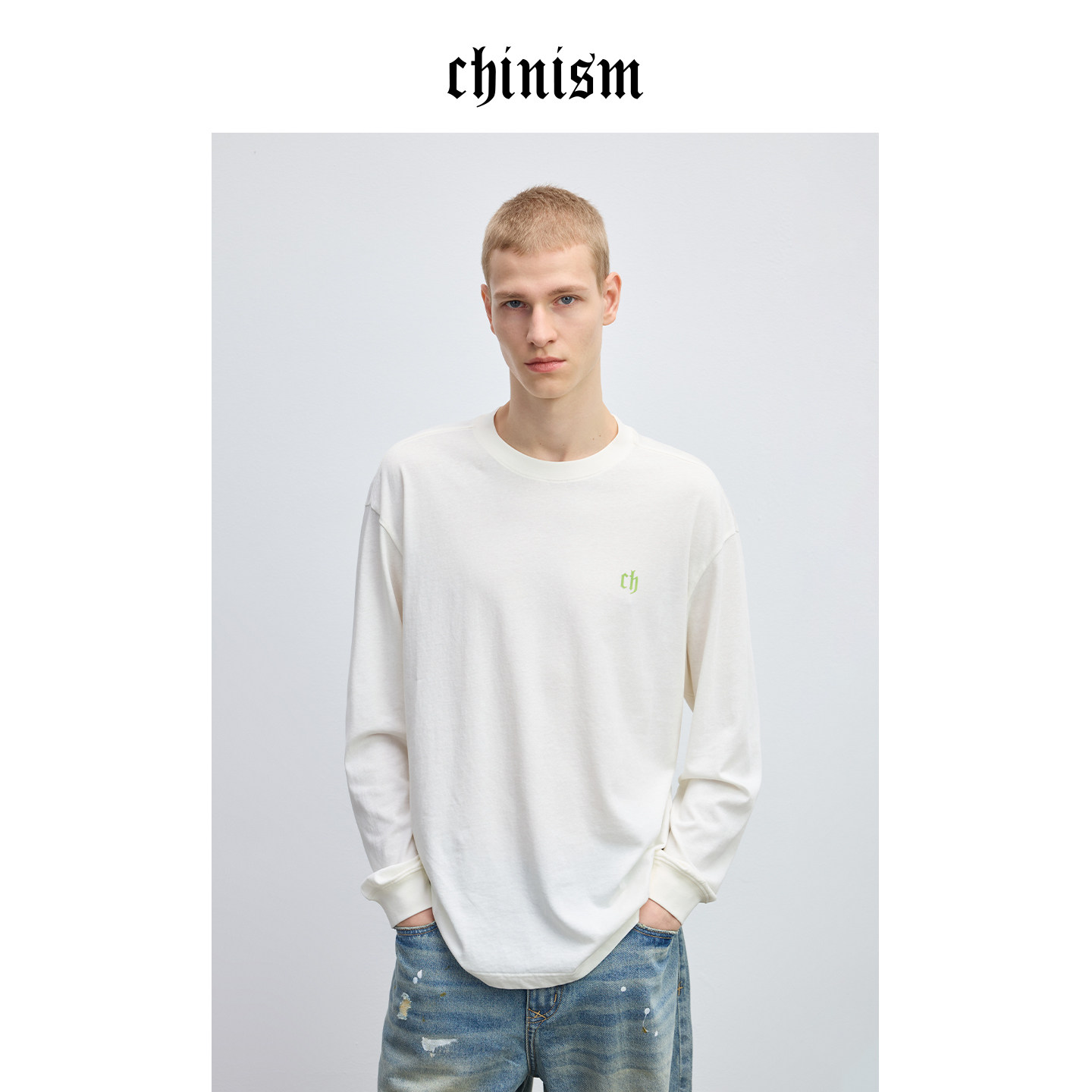 CHINISM丨纯色宽松T恤男春季通勤打底衫休闲简约男士内搭上衣,男装,T恤,淘宝优惠券,粉丝福利购,淘宝优惠卷