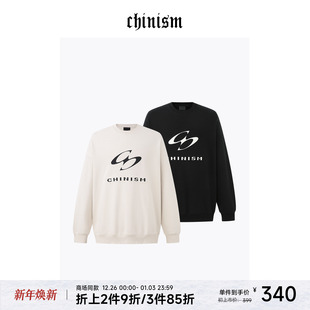 上衣 新款 CXQA38K1002 405G重磅毛圈绣花圆领卫衣男冬季 CHINISM