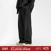 休闲长裤 CHINISM CXQB14N3036 新款 美式 黑色垂感直筒西裤 男秋季