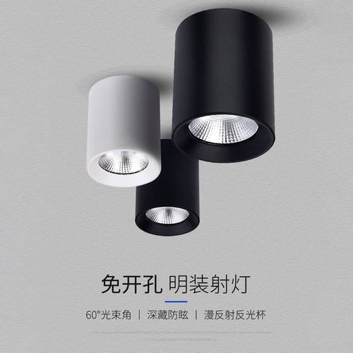 防眩明装射灯7W12W20W30W吸顶灯