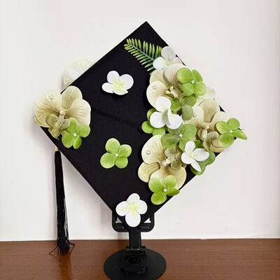 簪花学士帽手工硕士博士毕业帽子