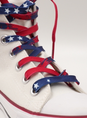 鞋带男潮流个性彩色彩虹渐变印字字母鞋带可配帆布鞋1970AJ星空