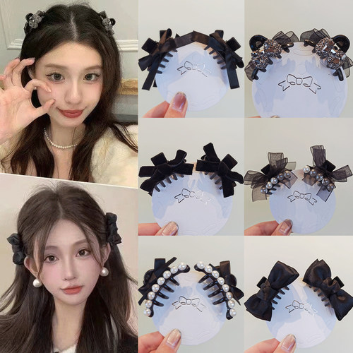 网红公主头蝴蝶结气质小抓夹2026新款甜美发夹前额刘海侧边夹发饰