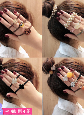 2021年新款韩版网红头绳女扎头橡皮筋发圈简约气质发绳皮套头饰