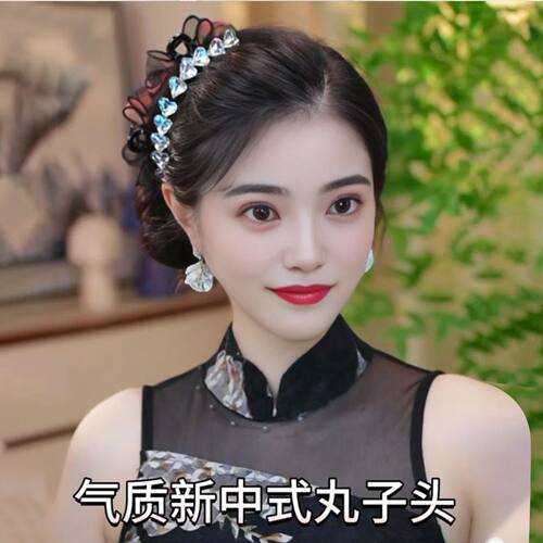 显气质盘发蝴蝶结抓夹头饰2026新款侧边公主头前额刘海碎发发夹女