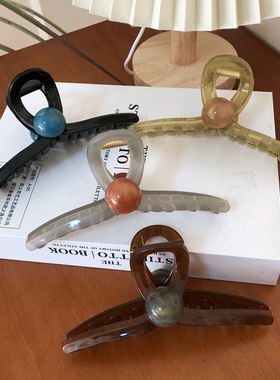 2023网红新款可爱抓夹女大号后脑勺发夹鲨鱼夹盘头发夹子头饰发卡