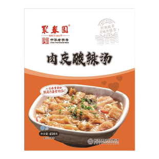 【聚春园-肉皮酸辣汤450g】福州传统家常猪肉皮木耳丝汤加热即食