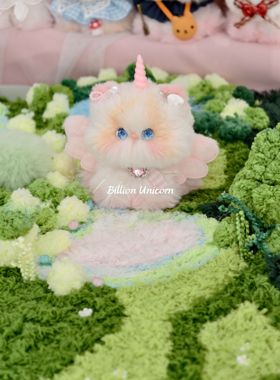 现货成品Billion Unicorn原创设计小猫玩偶毛绒公仔可爱礼物