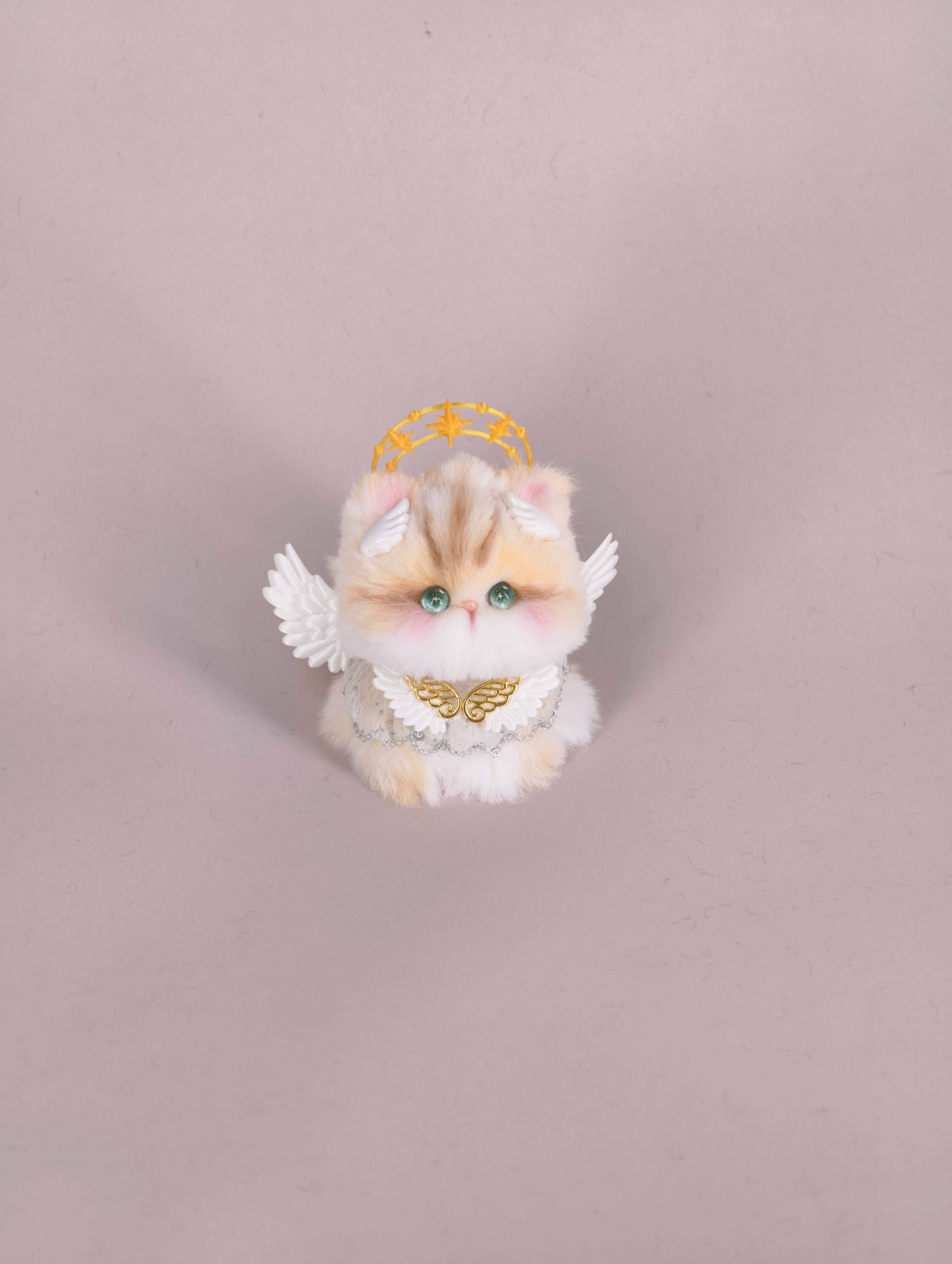 【天使金渐层】原创设计猫猫汽车摆件成品小猫玩具礼物挂件8cm高