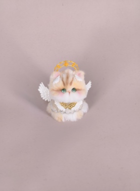 【天使金渐层】原创设计猫猫汽车摆件成品小猫玩具礼物挂件8cm高