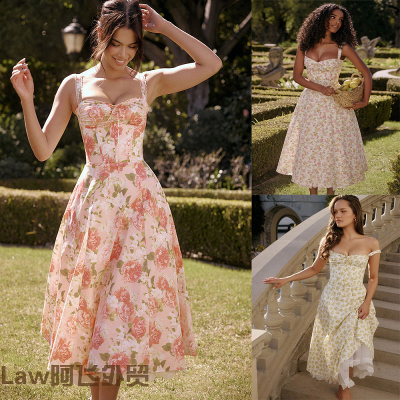 Flatteringsexyfloralprintstrap