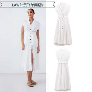 deep neck party 连衣裙 Sexy dress度假风轻熟纯色长款 satin