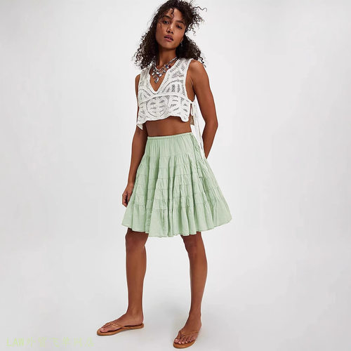 Women's embroidered strapless sexy dress逊25夏白色蛋糕裙半身
