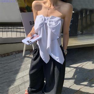 bubble dressins学院甜美大蝴蝶 slim mesh Sexy top fit women
