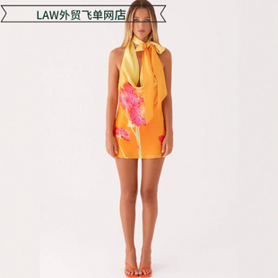 sleeveless fit lace dress独立站性感无袖 Sexy 连衣裙数码 slim