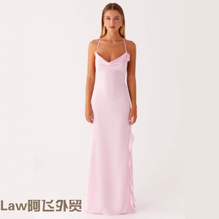 long sleeved Lace 无袖 women shirt时尚 开叉露背花朵连衣 sexy