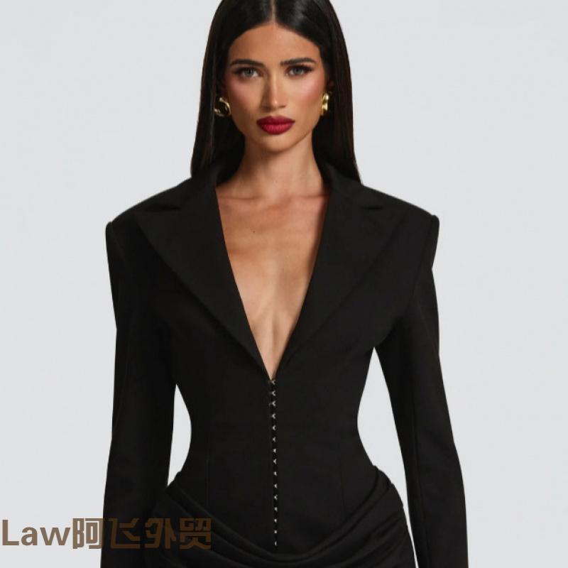 Lace-cutsexysatinprintdress气