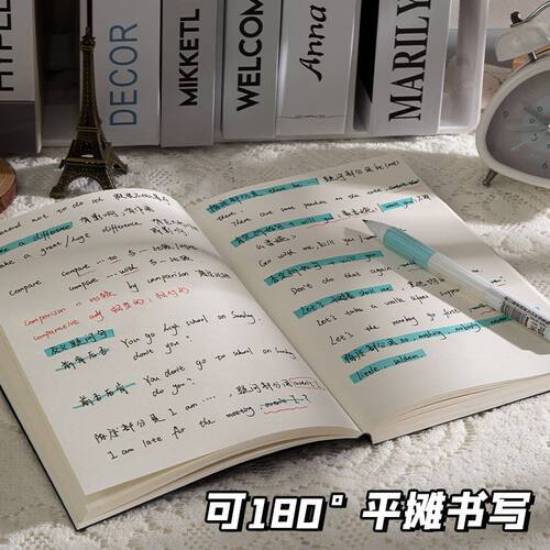A5空白笔记本黑色复古ins风手账