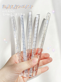 透明塑料三角尺子15cm直尺小学生一年级文具三棱立体三角尺高颜值