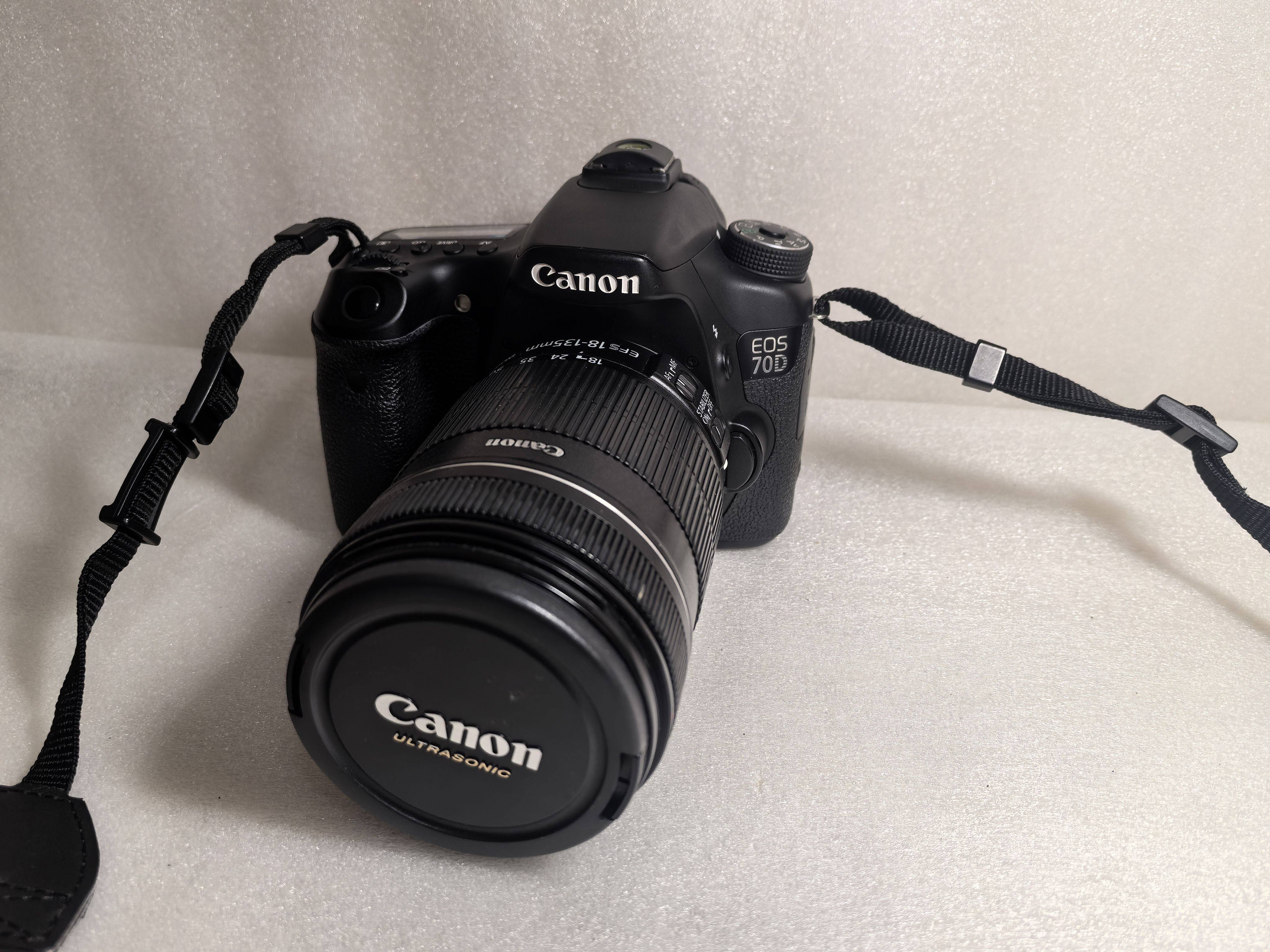 二手95新单反套机 佳能EOS 70D触屏单反相机带18-135镜头功能正常