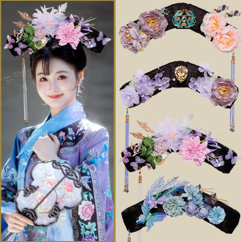 清朝格格造型古风假发旗头