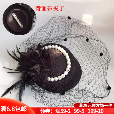 复古波纹民国老上海旗袍港风气质配饰珍珠发夹时尚项链耳环发饰品