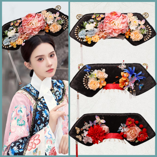 清朝格格旗头饰品宫廷