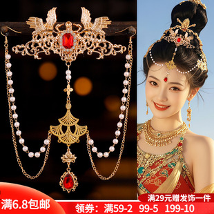 古风汉服发饰百搭气质敦煌异域风额链写真配饰仙气眉心坠额饰头冠