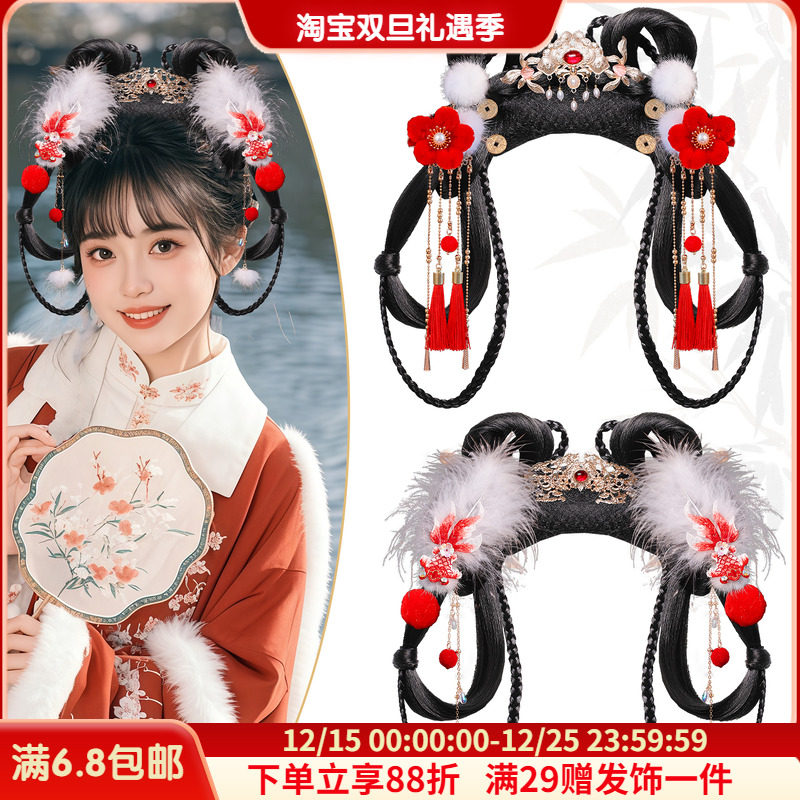 古风少女发饰组合假发套装