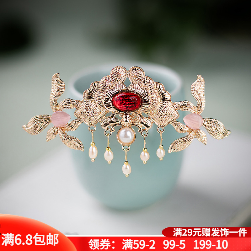 古风汉服发冠女头饰发钗古装古代发饰气质造型流苏步摇假发发簪