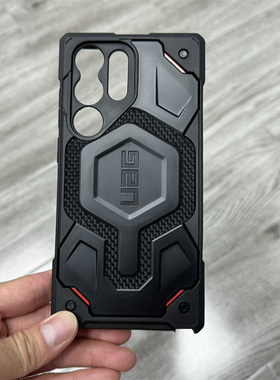 U系适用三星S25ultra港风军工防摔磁吸手机壳s23plus+高级感s24+碳纤维全包保护套magsafe无线充皮纹外壳