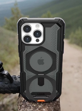 U系桌面支架手机壳适用苹果16pro max全包防摔保护套13 14 15plus欧美港风亚克力内置磁吸新款手机壳