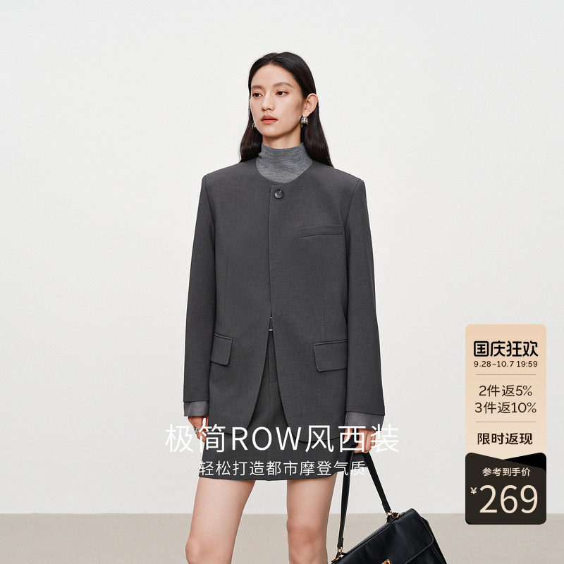 衣香丽影经典简约灰色短裙女2026年秋装新款高级感包臀裙半身裙子