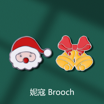 圣诞胸针冬季圣诞老人徽章可爱男女孩圣诞节礼物服饰围巾饰品别针