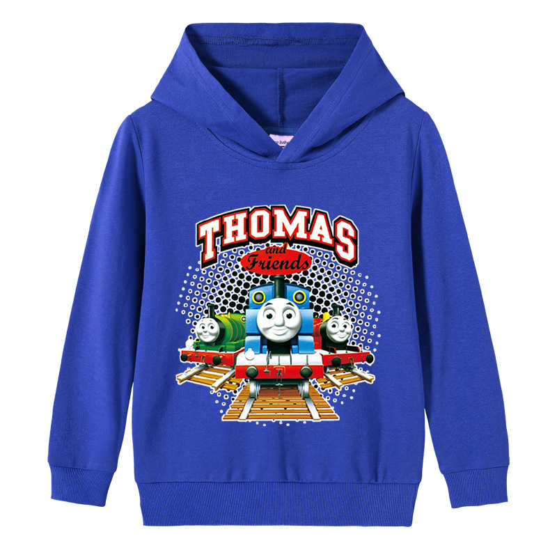 春秋季中小童托马斯上衣火车头服饰纯棉连帽卫衣上衣儿童卫衣潮