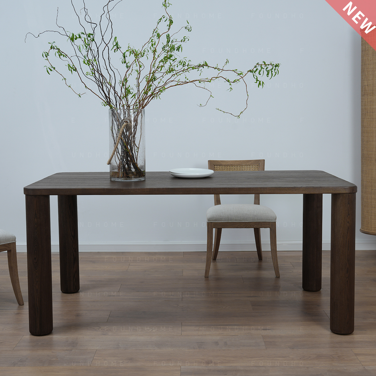 foundhome设计师款实木长餐桌