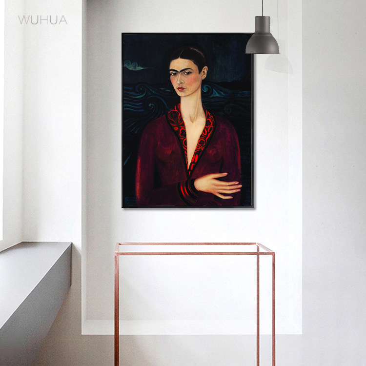 北欧人物肖像装饰画弗里达自画像墨西哥风情餐厅玄关大师艺术挂画|ruв категории Домашний быт, декоративная живопись, современные декоративные картины - от Buy2taobao.com для оказания профессиональной услуги покупки агента Taobao