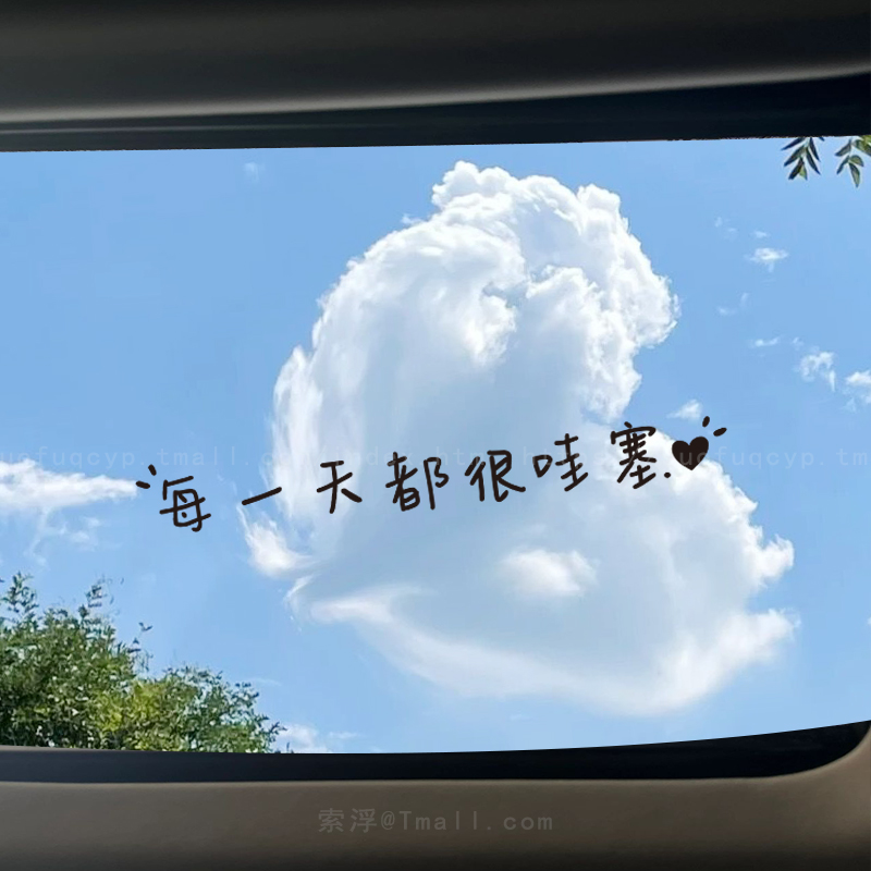 汽车贴纸天窗个性创意车顶装饰