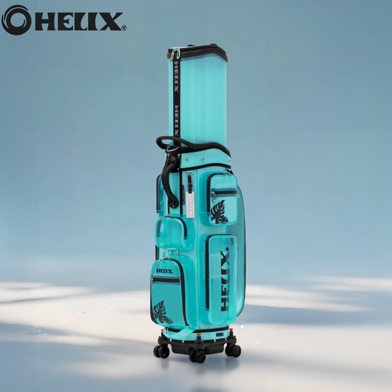 HELIX高尔夫球包多功能带轮拉杆包航空托运防水半透明多巴胺配色